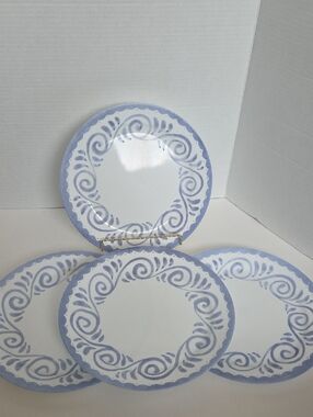 4Pc Corelle Ocean View Dinner Plates Set of 4 10 1/4" Round
